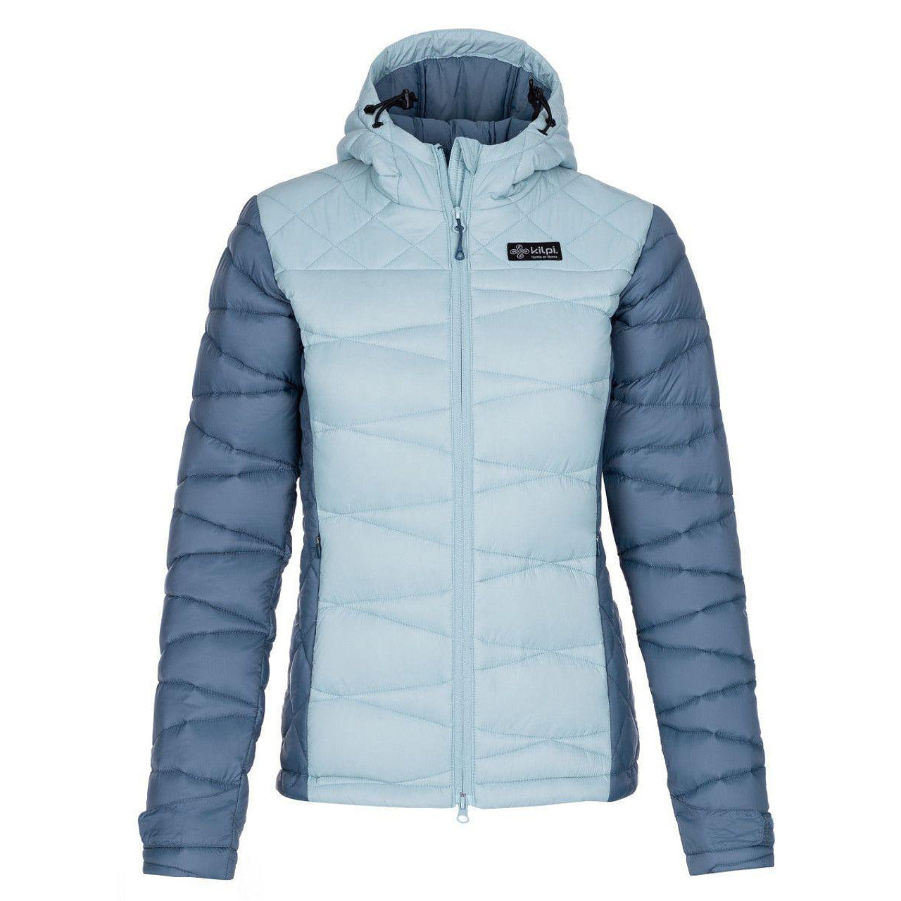Women's winter jacket with goose down KILPI PYRAMIDEN-W, blue