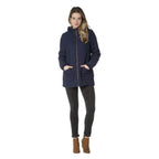 Women's wool winter sporty-elegant coat RINI Outdoor, dark blue
