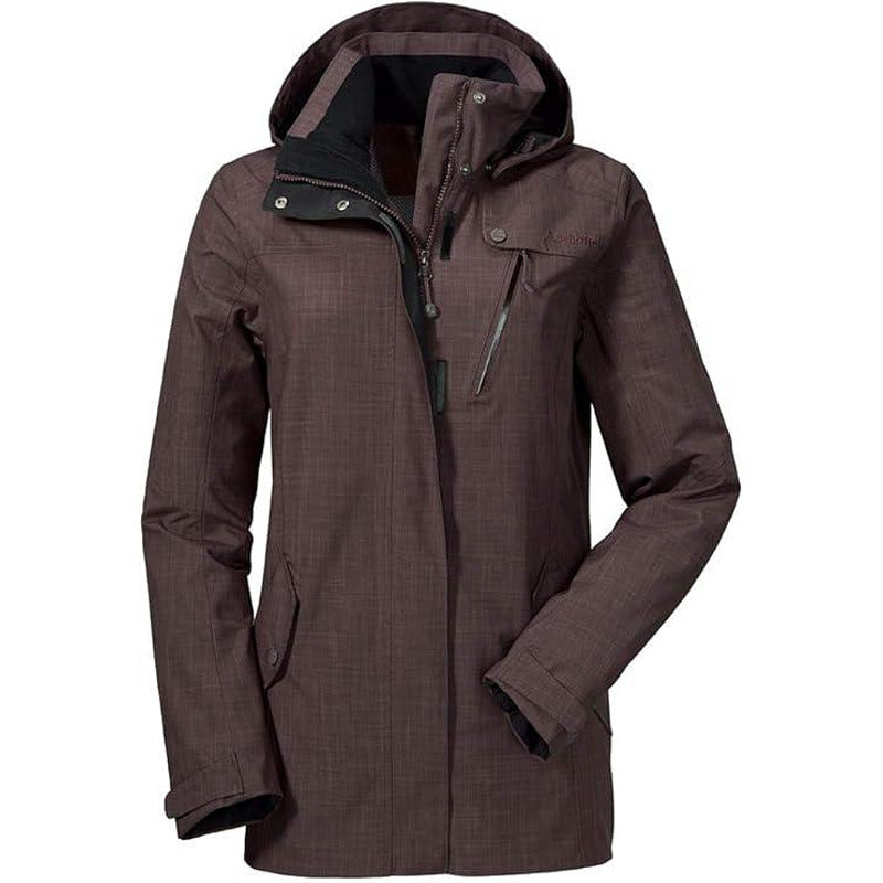 Schöffel women's winter waterproof jacket, brown