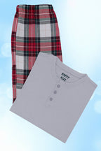 Children's cotton pajamas for boys, gray/multicolored