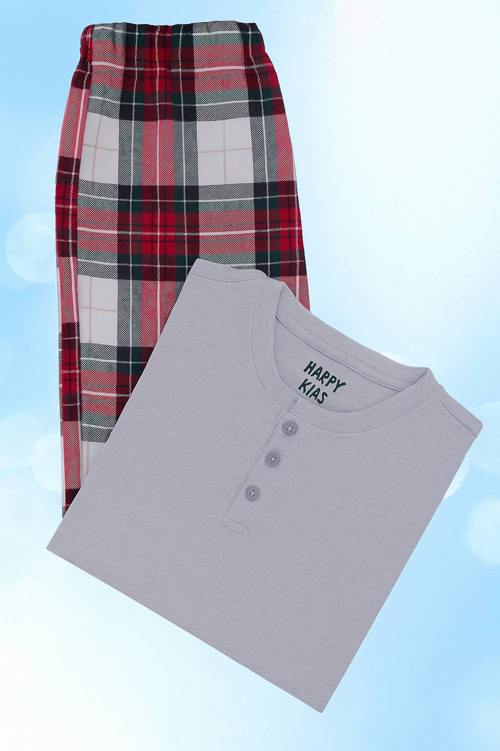 Children's cotton pajamas for boys, gray/multicolored