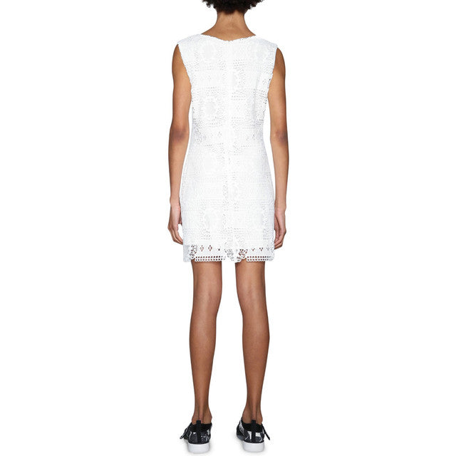 Desigual Women's lace short dress, white