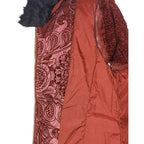 Desigual Women's jacket with floral velvet motifs 2 in 1, burgundy color