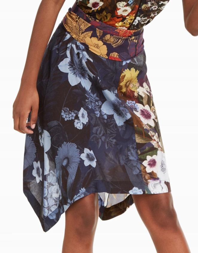 Desigual Summer colorful skirt in asymmetrical shape