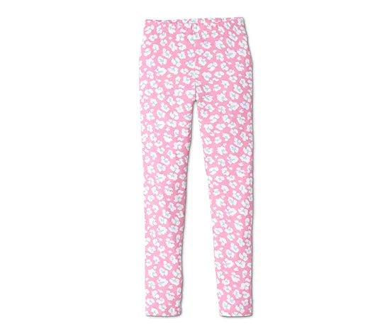 Children's cotton pajamas for girls, pink and white 