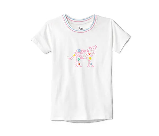 Children's cotton pajamas for girls, pink and white 