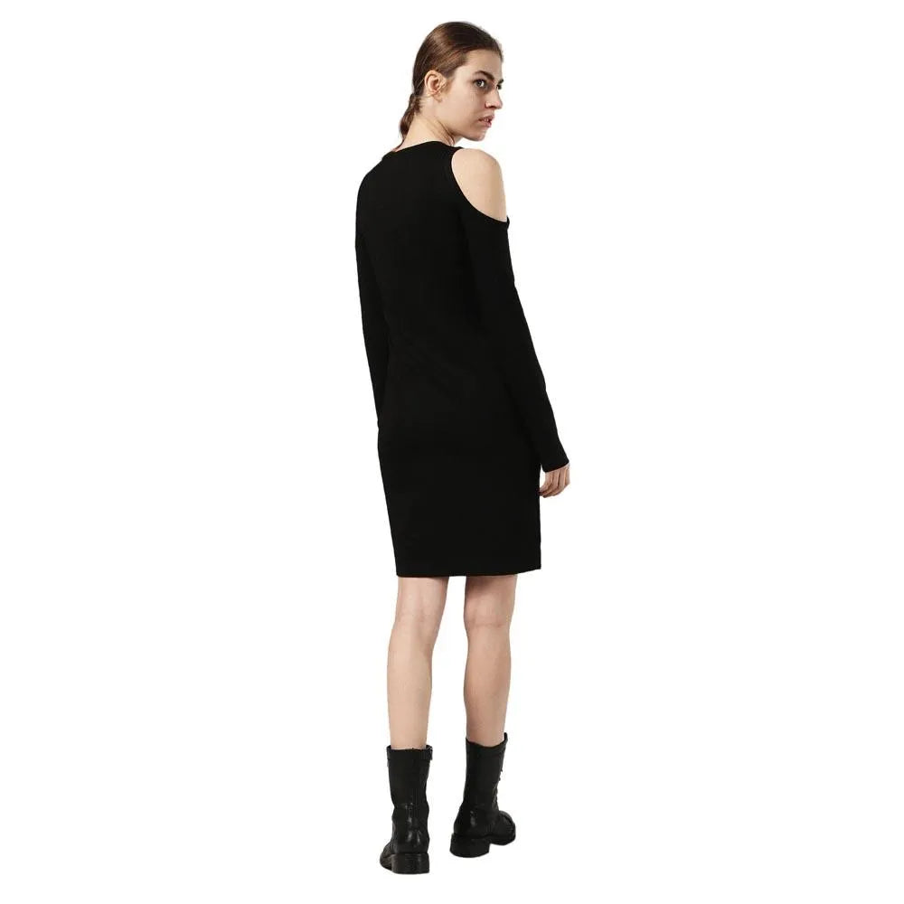 Diesel Women's knitted dress with open shoulders, black 
