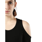 Diesel Women's knitted dress with open shoulders, black 