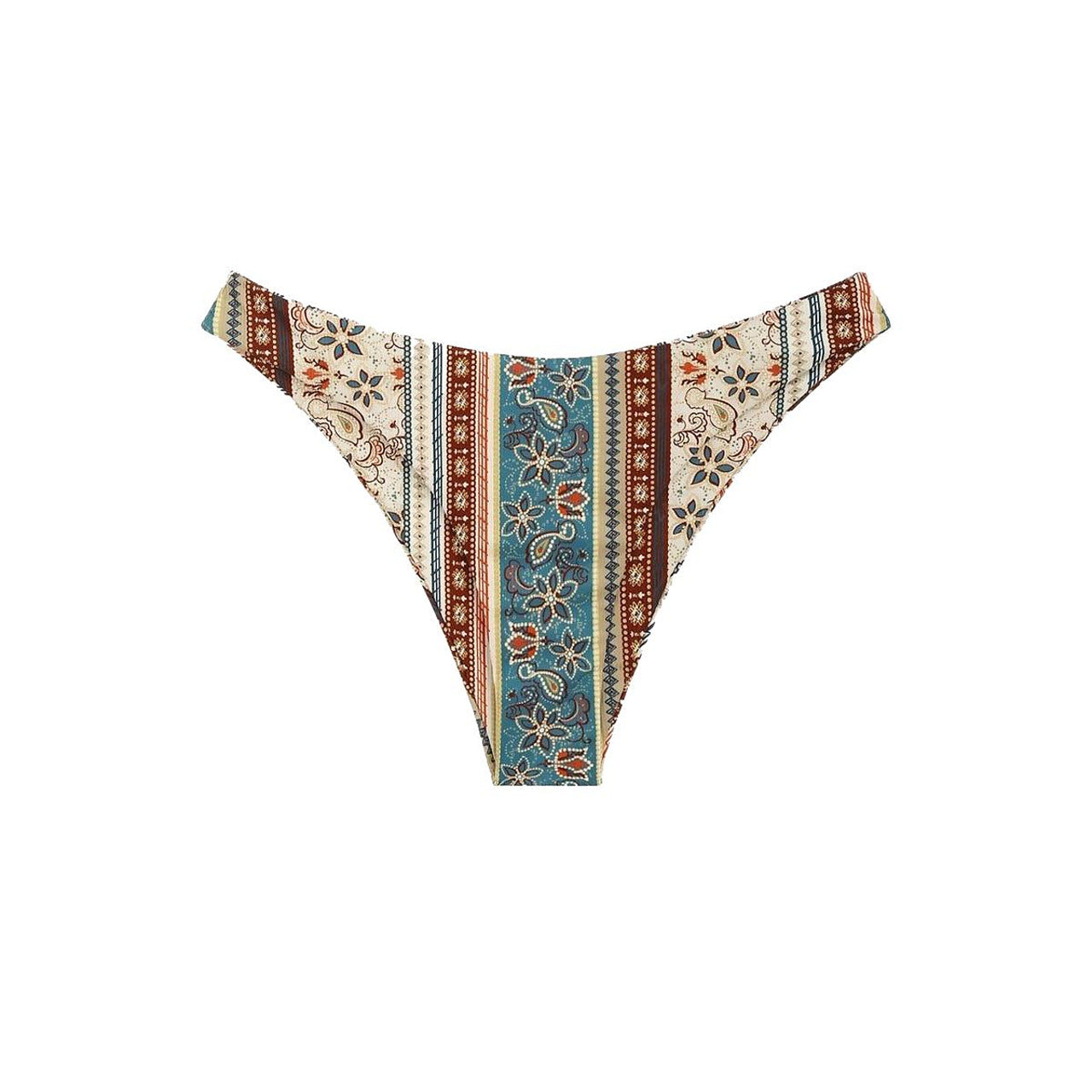 Zaful Boho Floral Swimsuit Bottoms