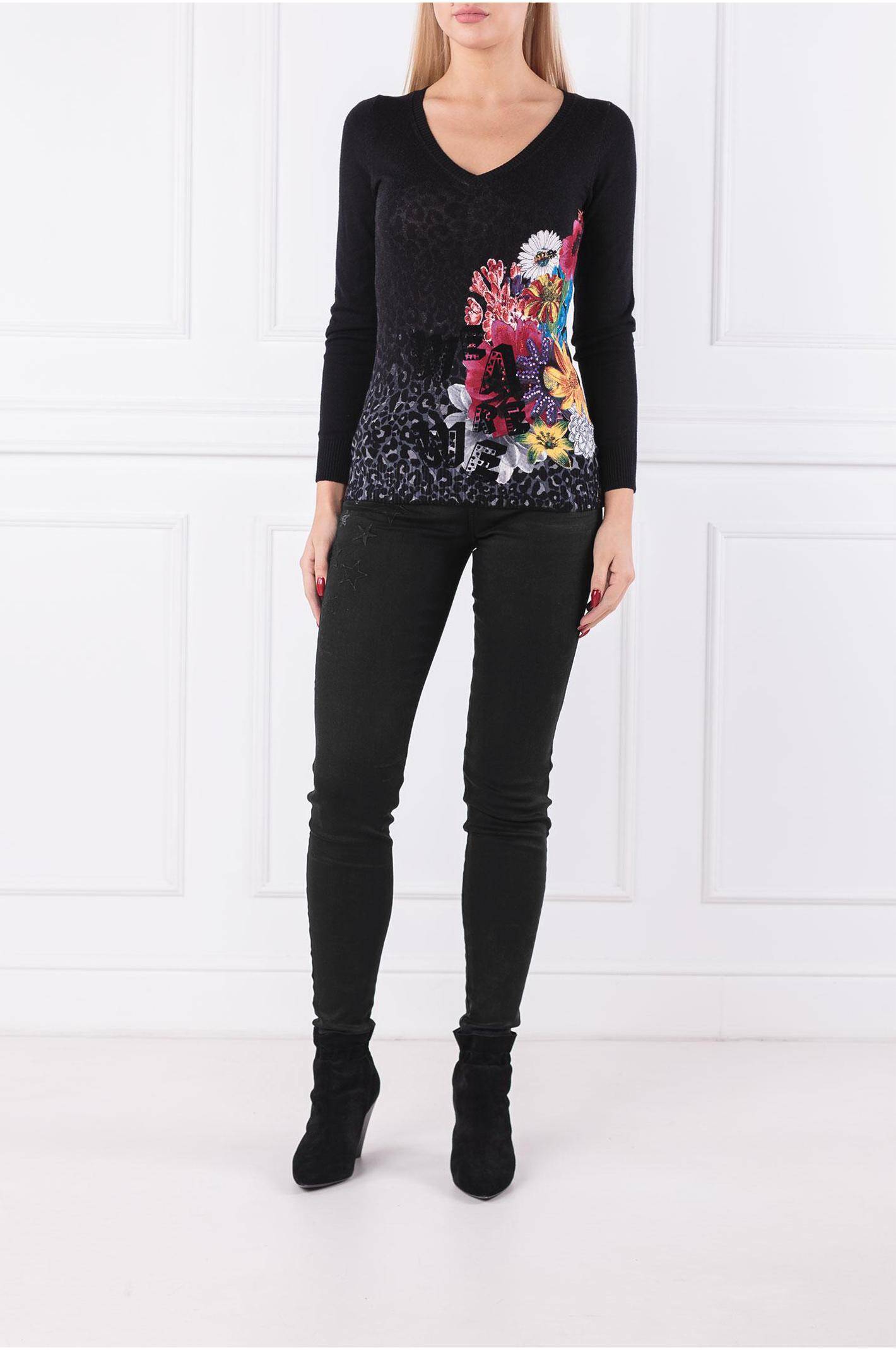 Desigual women's elastic jeans, black