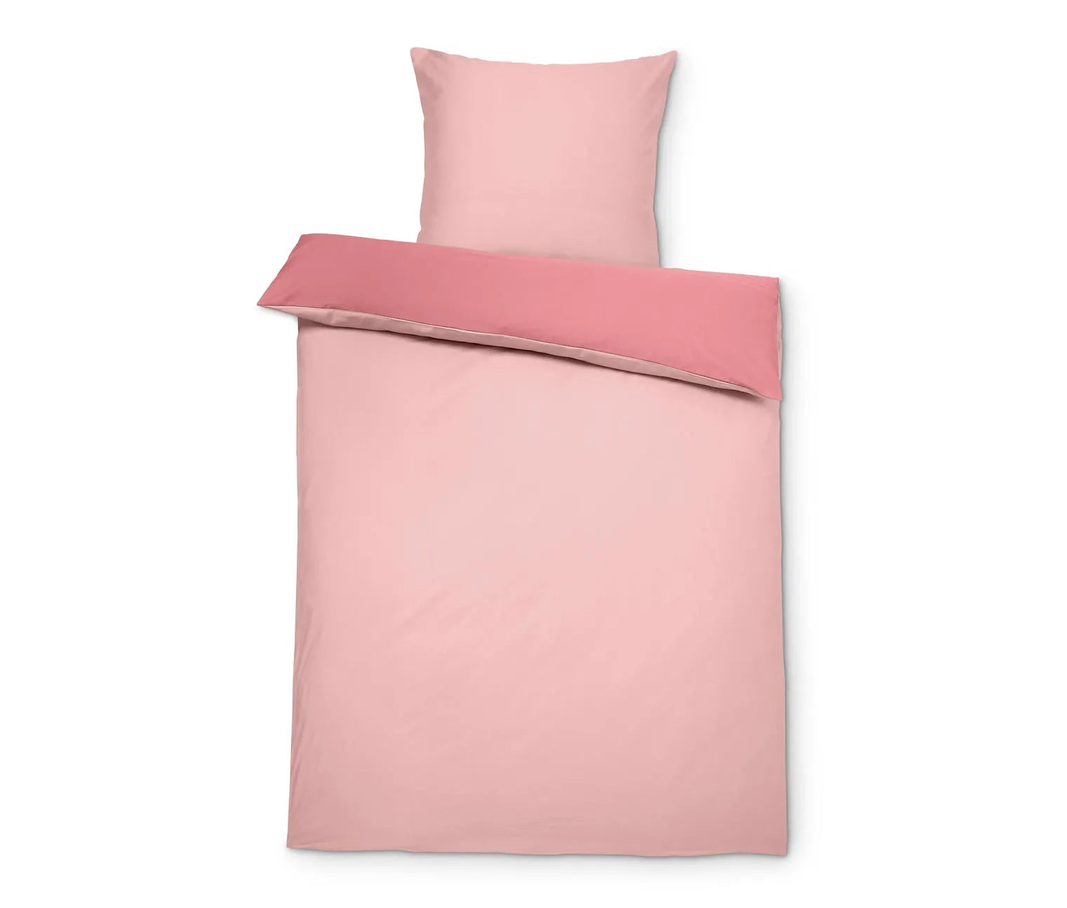 Reversible bedding set made of mixed fabric, pink 155 x 220 cm