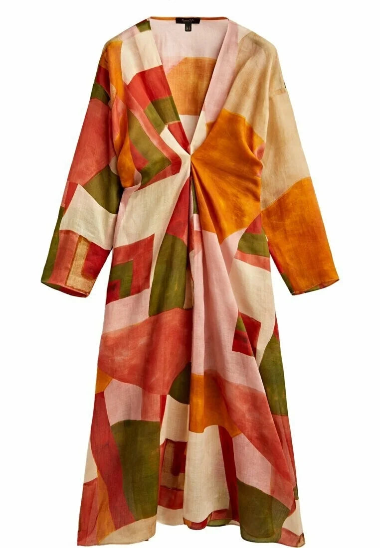 FCZZ Women's Kimono Maxi Dress, Multicolored