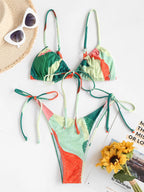Zaful Swimsuit top and bottom set, multicolor
