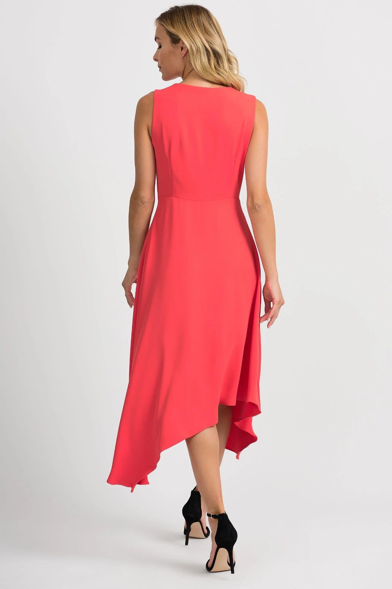 JOSEPH RIBKOFF Asymmetrical dress with ruffles, orange