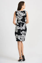 JOSEPH RIBKOFF Summer elastic wrap dress, black and white