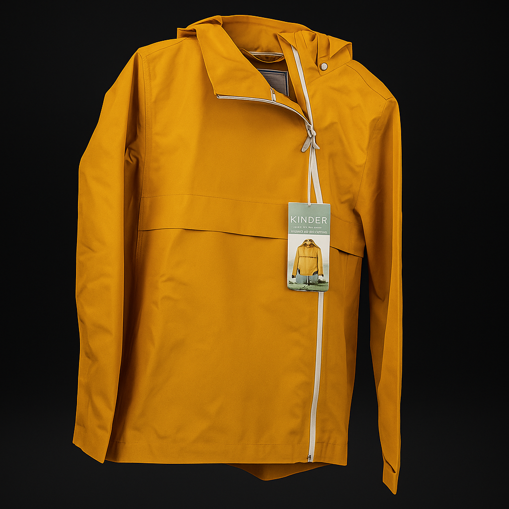Waterproof and windproof jacket for children, yellow 