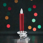 12 LED Christmas tree candles, red 