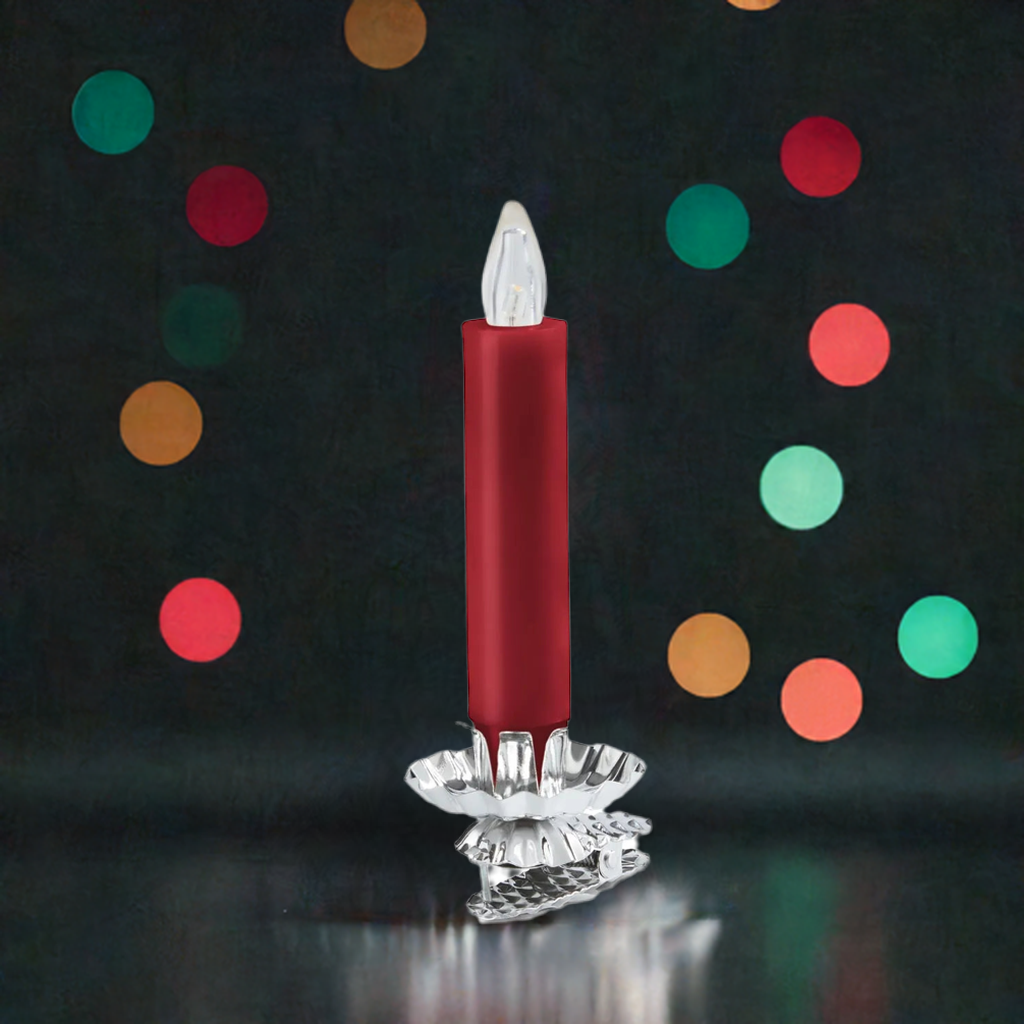 12 LED Christmas tree candles, red 