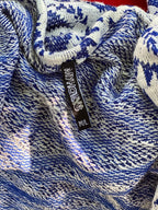 Women's knitted cardigan Haylis, blue-white