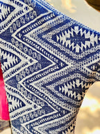 Women's knitted cardigan Haylis, blue-white
