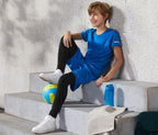 Boys' sports leggings, black 