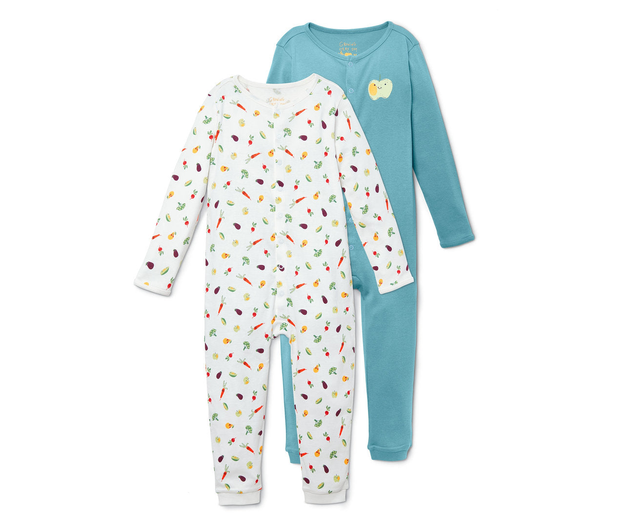 Set of 2 children's long-sleeved T-shirts, blue 