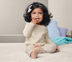Children's vest with beautiful embroidery, blue 