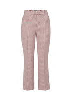 Riani Women's 7/8 high-waisted trousers, checked-pink