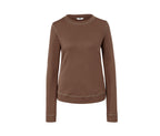 Cotton sports blouse with long sleeves, nude color 