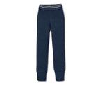 Set of 2 children's elastic cotton leggings, blue 