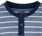 Children's cotton pajamas for boys, blue and white stripes