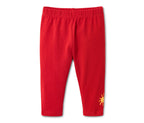 Set of 5 children's elastic cotton leggings 