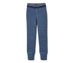 Set of 2 children's elastic cotton leggings, blue 