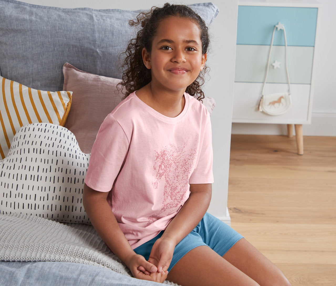 Детска памучна пижама за момиче