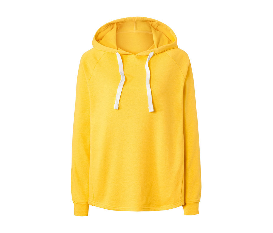 Спортен памучен суитчърт с дълъг ръкав, жълт