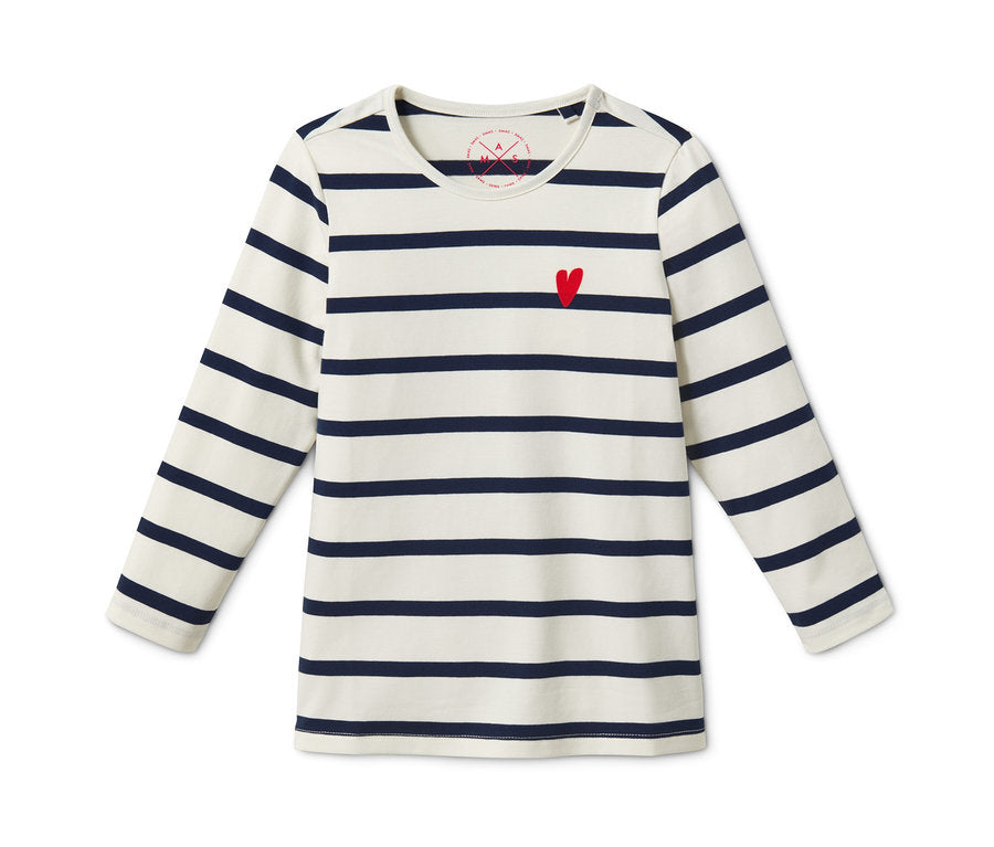 Set of 2 children's long-sleeved T-shirts, blue 