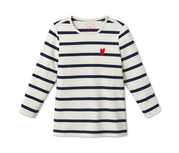 Set of 2 children's long-sleeved T-shirts, blue 