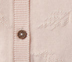Cotton children's cardigan made of fine knit, pink 
