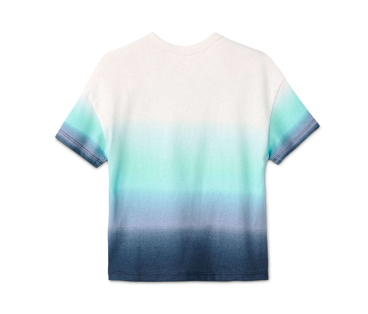 Children's T-shirt for boys made of organic cotton, white-turquoise-blue 