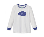 Set of 2 children's long-sleeved T-shirts, blue 