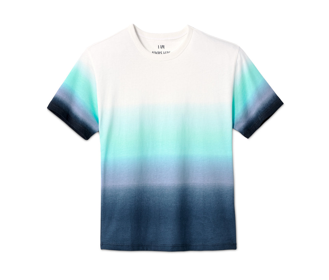 Children's T-shirt for boys made of organic cotton, white-turquoise-blue 