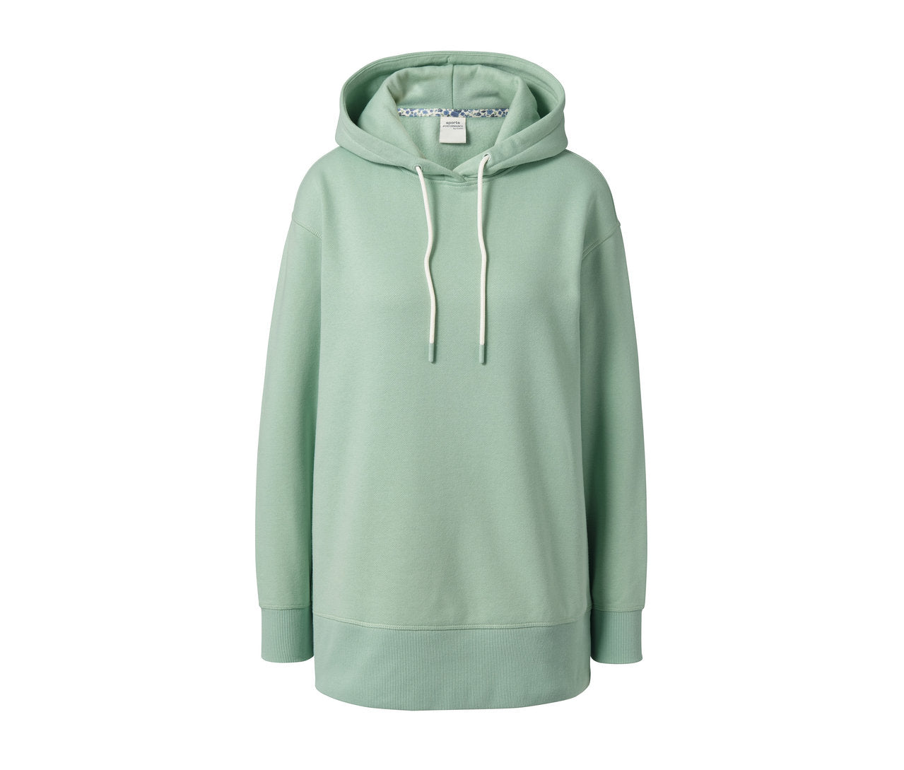 Спортен памучен суитчърт с дълъг ръкав, зелен