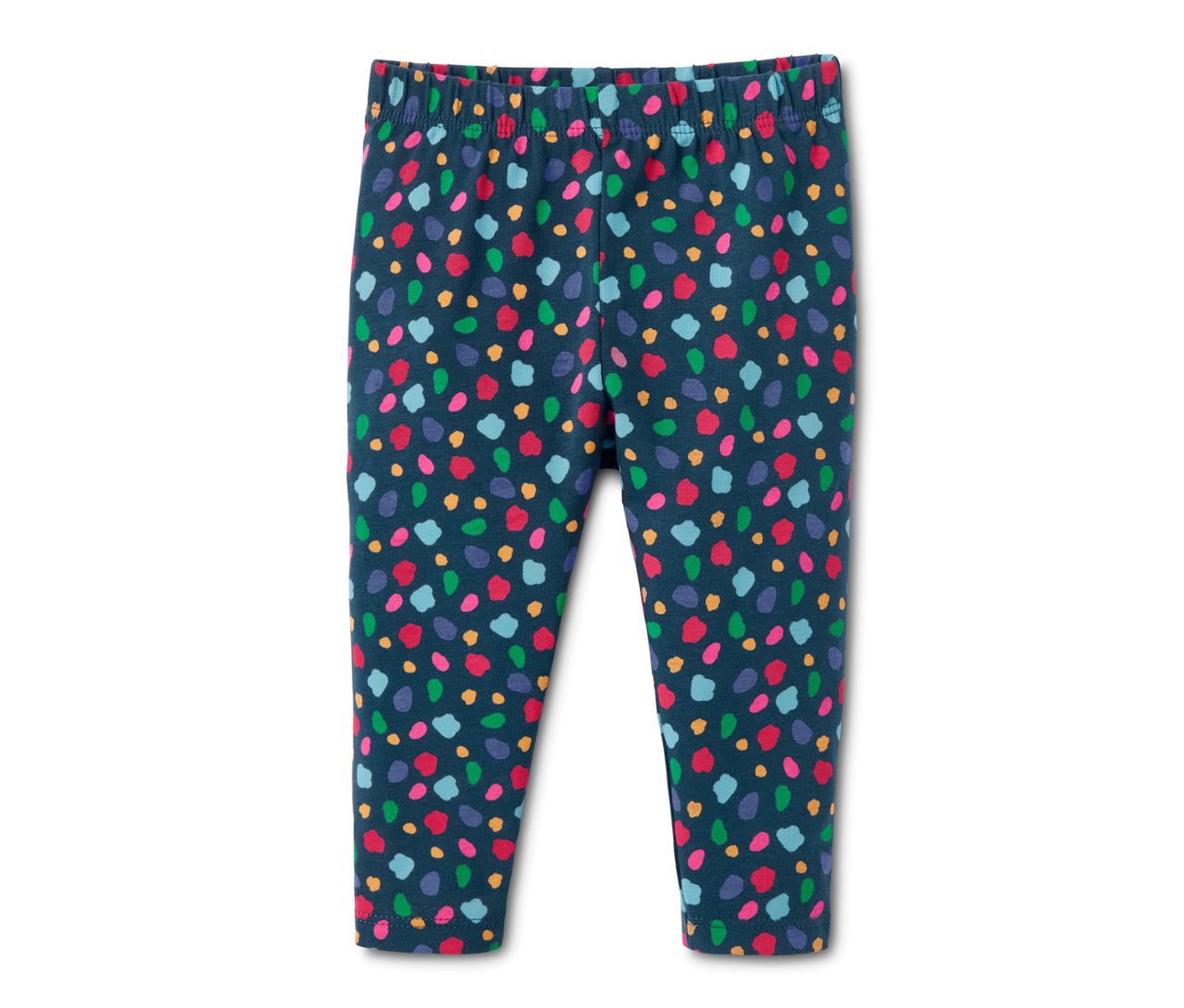 Set of 5 children's elastic cotton leggings 