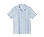 Children's short-sleeved shirt made of cotton and linen 