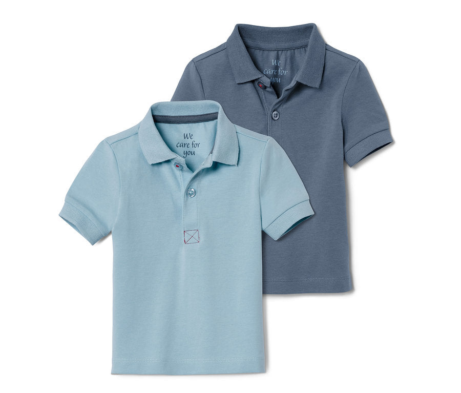 Set of 2 organic cotton children's t-shirts, blue 