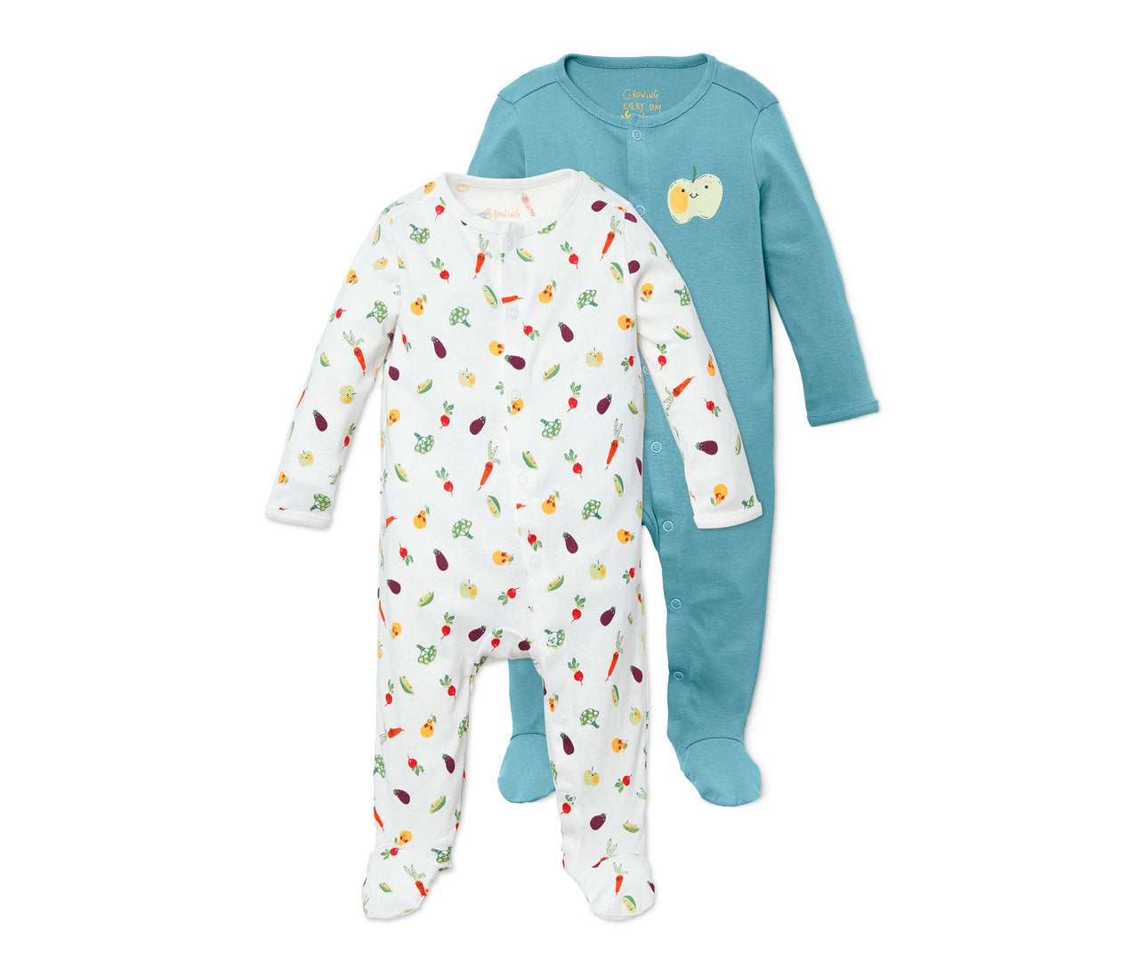 Set of 2 children's long-sleeved T-shirts, blue 
