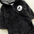 Disney Baby Children's plush jumpsuit with Mickey Mouse print, black