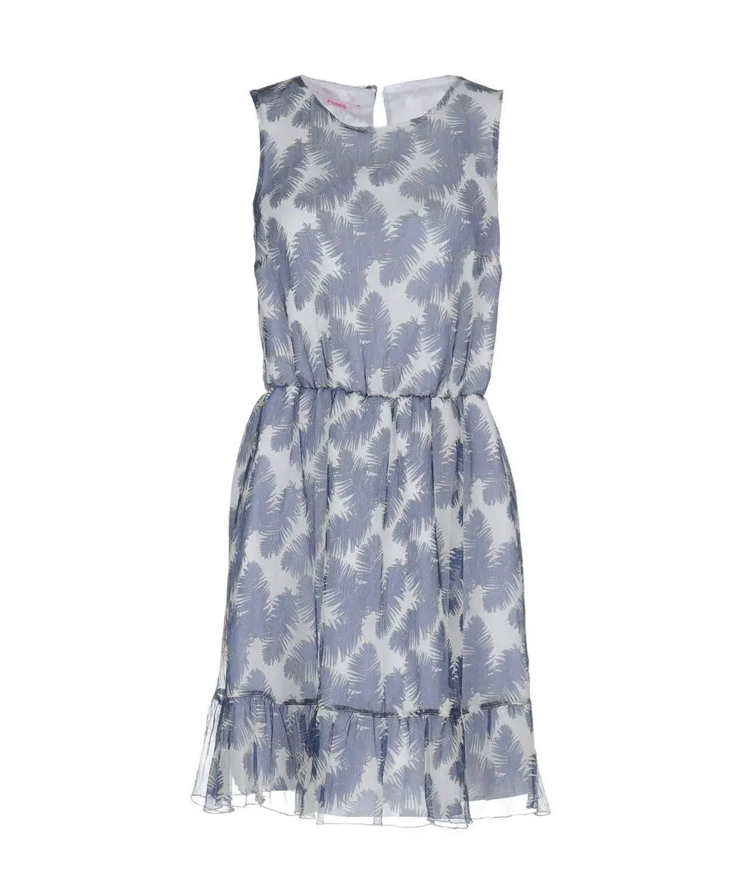Blugirl Folies Women's flared dress, white with leaf print