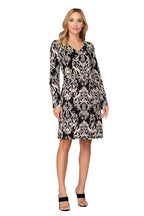 JOSEPH RIBKOFF Women's elastic dress, black with print