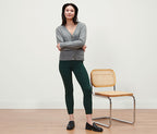 Cotton elastic classic jeans, green 